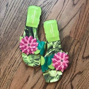 Michael Simon Embellished Leather Sandals